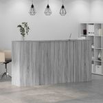Casa si Gradina - Mobilier - Mese si birouri - Birouri - Birou de receptie Gri Sonoma 200x50x103,5 cm Lemn prelucrat - Infinity.ro