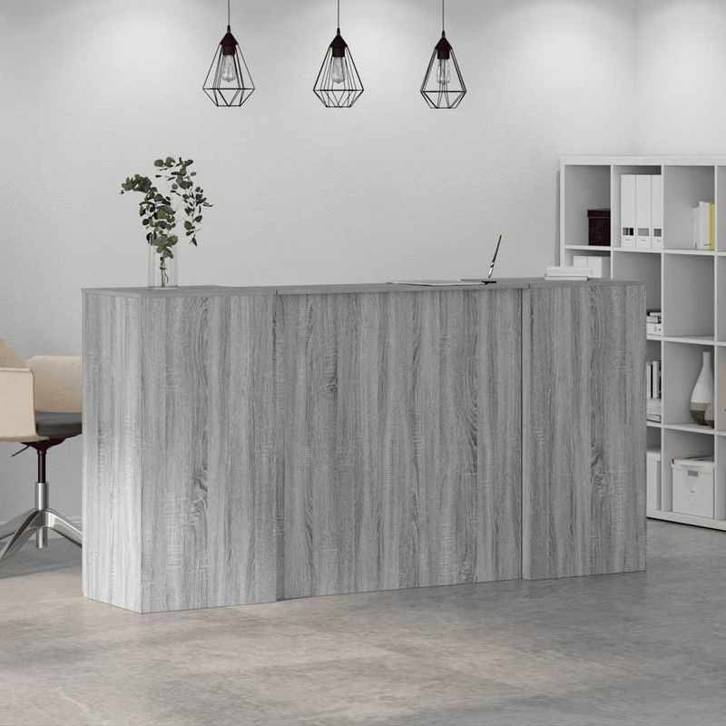 Casa si Gradina - Mobilier - Mese si birouri - Birouri - Birou de receptie Gri Sonoma 200x50x103,5 cm Lemn prelucrat - Infinity.ro