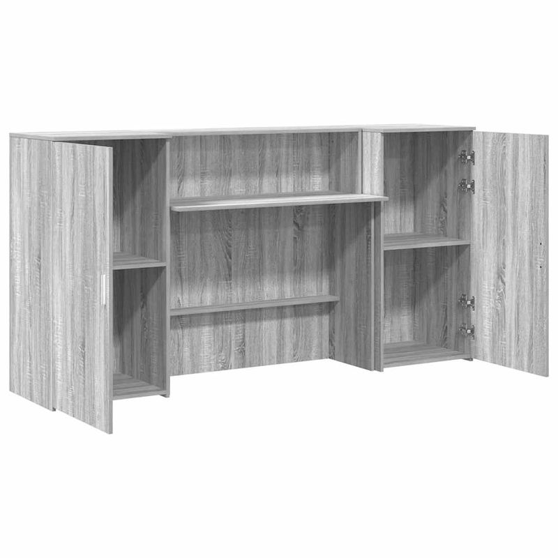 Casa si Gradina - Mobilier - Mese si birouri - Birouri - Birou de receptie Gri Sonoma 200x50x103,5 cm Lemn prelucrat - Infinity.ro
