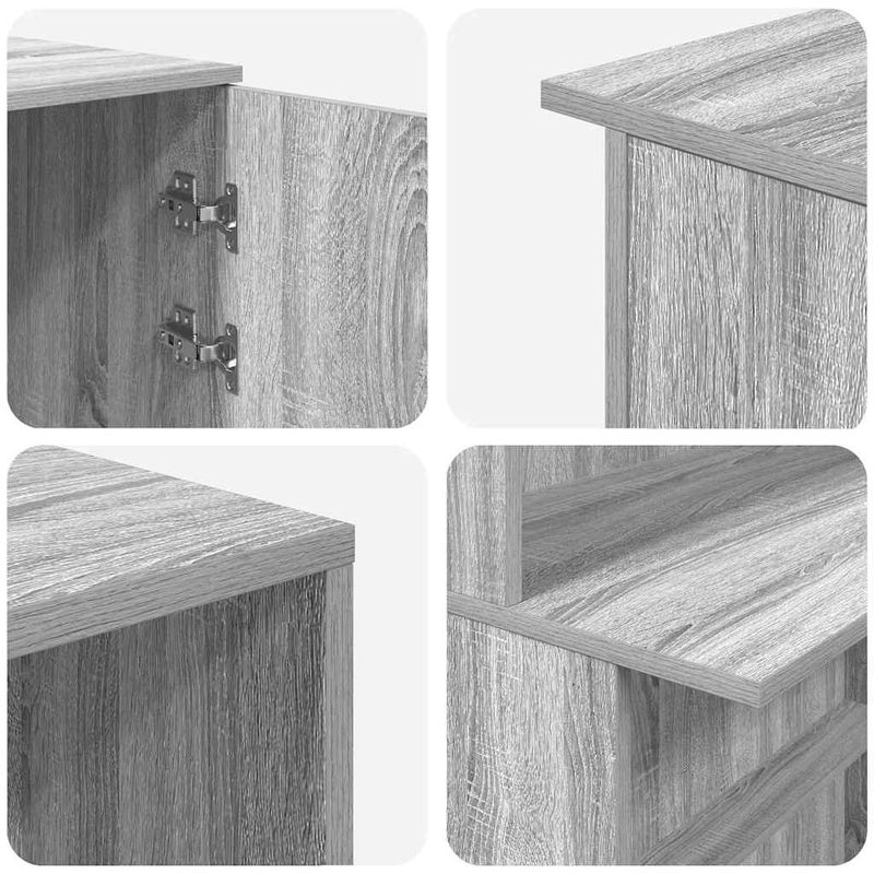 Casa si Gradina - Mobilier - Mese si birouri - Birouri - Birou de receptie Gri Sonoma 200x50x103,5 cm Lemn prelucrat - Infinity.ro