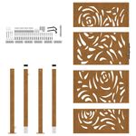 Casa si Gradina - Constructii - Usi interior, exterior si garaj - Usi garaj - Poarta gradina Design cu flacara otel rezistent la intemperii, mărime 105x180 cm - Infinity.ro