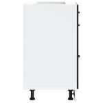 Casa si Gradina - Mobilier - Comode si corpuri - Corpuri bucatarie - Dulap de baza de bucatarie „Kalmar” din lemn prelucrat negru, model 1x dulap inferior (3 sertare), mărime 60x46x81.5 cm - Infinity.ro