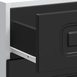 Casa si Gradina - Mobilier - Comode si corpuri - Corpuri bucatarie - Dulap de baza de bucatarie „Kalmar” din lemn prelucrat negru, model 1x dulap inferior (3 sertare), mărime 60x46x81.5 cm - Infinity.ro