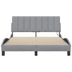 Casa si Gradina - Mobilier - Paturi si accesorii - Paturi - Cadru de pat fara saltea, gri deschis, 140x190 cm, textil - Infinity.ro