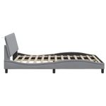 Casa si Gradina - Mobilier - Paturi si accesorii - Paturi - Cadru de pat fara saltea, gri deschis, 140x190 cm, textil - Infinity.ro