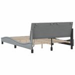Casa si Gradina - Mobilier - Paturi si accesorii - Paturi - Cadru de pat fara saltea, gri deschis, 140x190 cm, textil - Infinity.ro