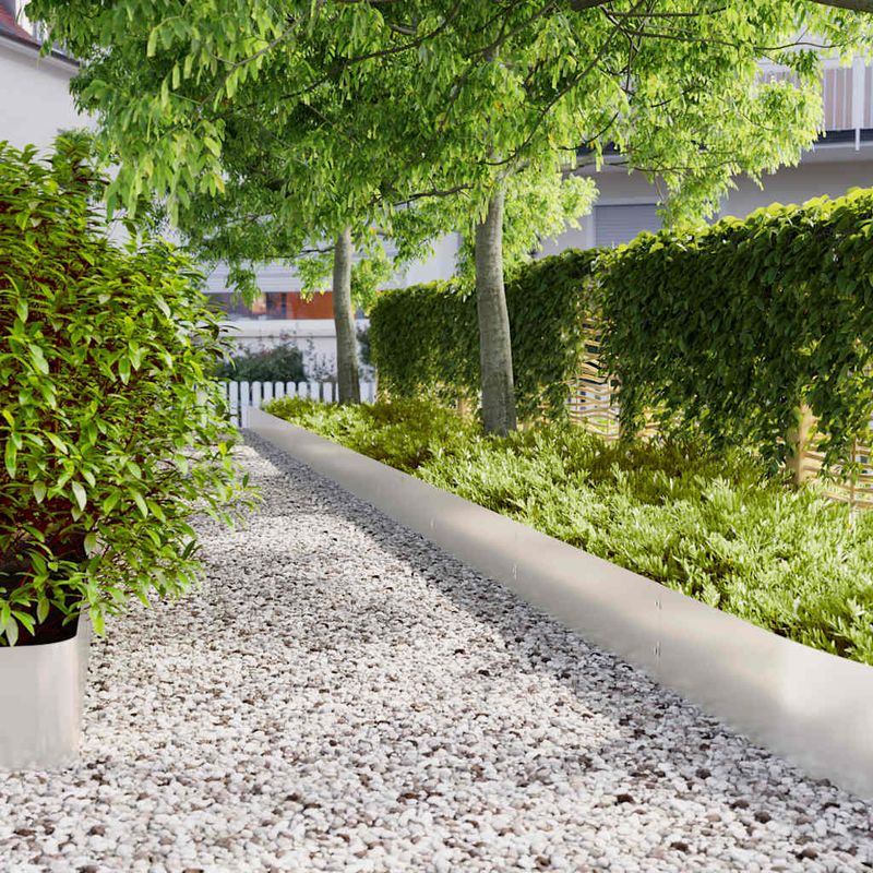Casa si Gradina - Gradina si terasa - Garduri, panouri si accesorii - Borduri de gazon 20 buc 25x103 cm Otel inoxidabil - Infinity.ro