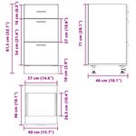 Casa si Gradina - Mobilier - Comode si corpuri - Corpuri bucatarie - Dulap inferioara gri Sonoma 40x46x81,5 cm Lemn prelucrat - Infinity.ro