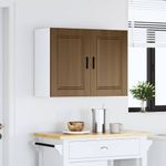 Casa si Gradina - Mobilier - Comode si corpuri - Corpuri bucatarie - Dulap de bucatarie "Porto" din lemn de stejar maro, mărime 80x31x60 cm, model 1x dulap de perete (2 uși) - Infinity.ro