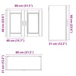 Casa si Gradina - Mobilier - Comode si corpuri - Corpuri bucatarie - Dulap de bucatarie "Porto" din lemn de stejar maro, mărime 80x31x60 cm, model 1x dulap de perete (2 uși) - Infinity.ro