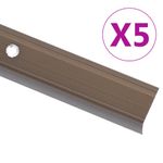 Casa si Gradina - Constructii - Materiale constructii - Profile decorative - Profile trepte in forma de L, 5 buc., maro, 100 cm, aluminiu - Infinity.ro