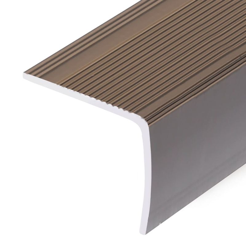 Casa si Gradina - Constructii - Materiale constructii - Profile decorative - Profile trepte in forma de L, 5 buc., maro, 100 cm, aluminiu - Infinity.ro