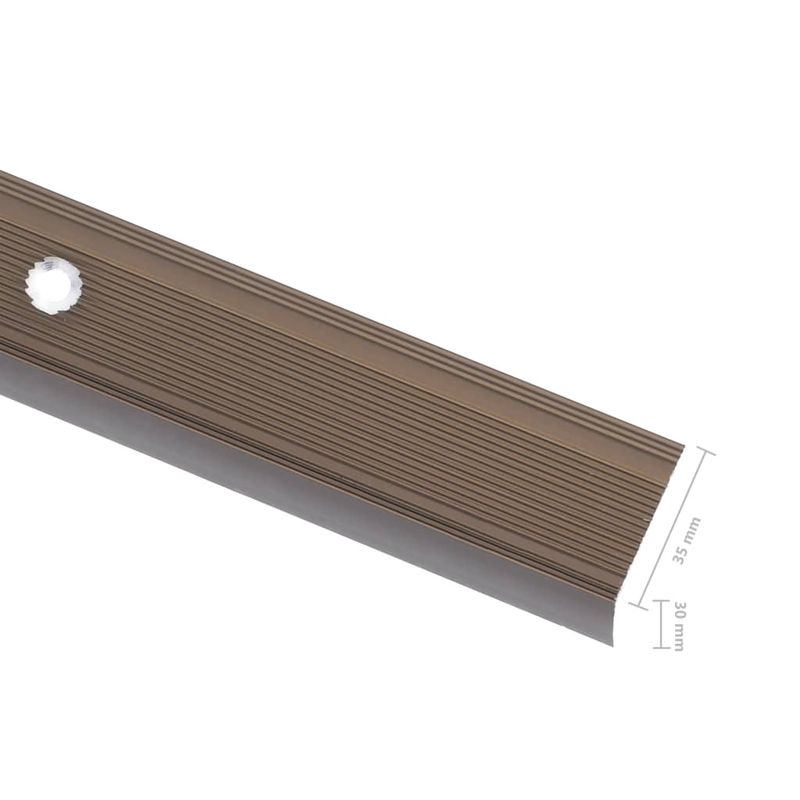 Casa si Gradina - Constructii - Materiale constructii - Profile decorative - Profile trepte in forma de L, 5 buc., maro, 100 cm, aluminiu - Infinity.ro