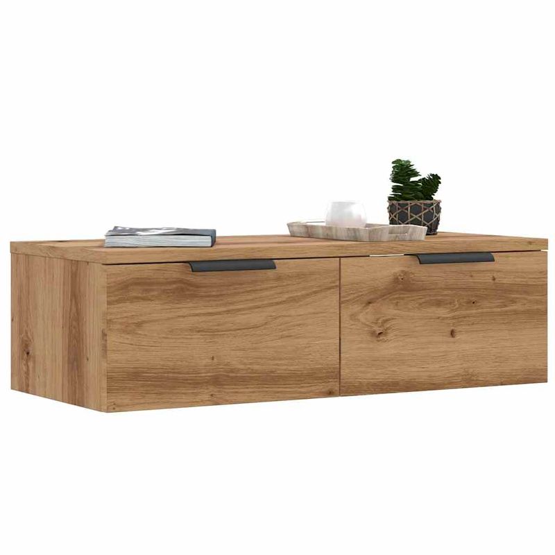 Casa si Gradina - Mobilier - Biblioteci si rafturi - Rafturi - Dulap de perete, stejar artizanal, 68x30x20 cm, lemn prelucrat - Infinity.ro