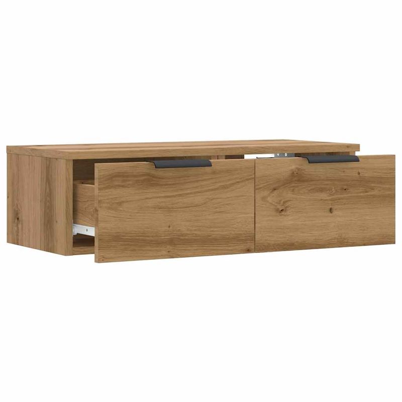 Casa si Gradina - Mobilier - Biblioteci si rafturi - Rafturi - Dulap de perete, stejar artizanal, 68x30x20 cm, lemn prelucrat - Infinity.ro