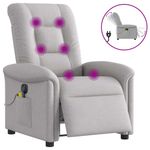 Ingrijire personala si Cosmetice - Sanatate si wellness - Articole wellness - Fotolii de masaj - Fotoliu reclinabil electric pentru masaj Cloud Grey Fabric - Infinity.ro