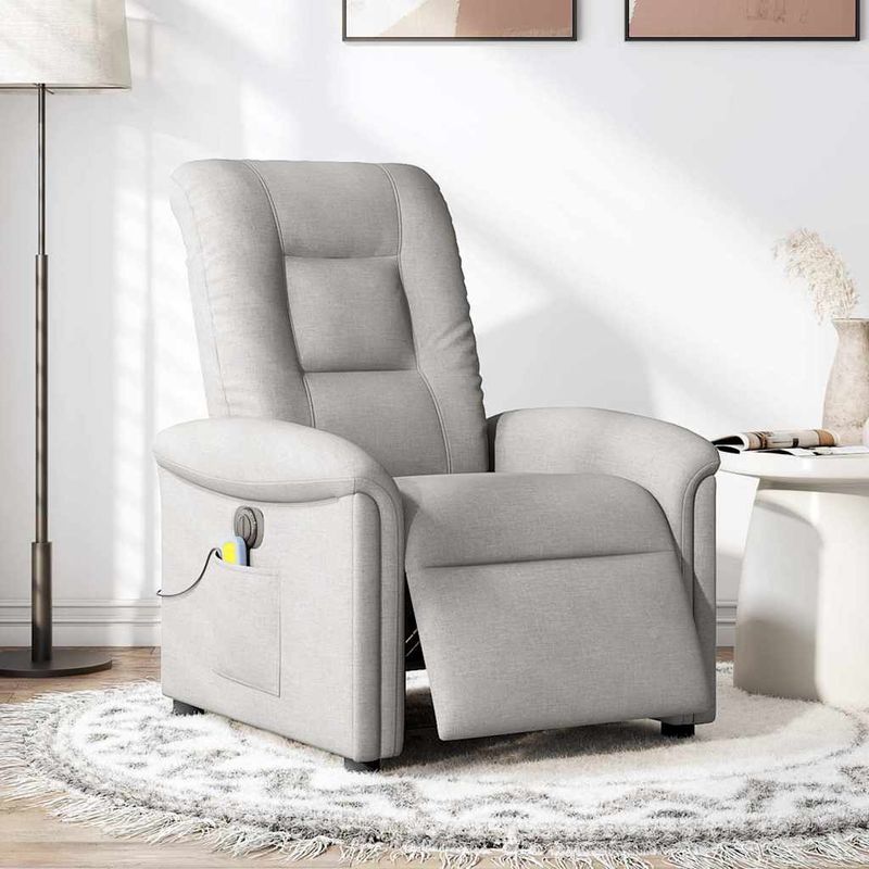 Ingrijire personala si Cosmetice - Sanatate si wellness - Articole wellness - Fotolii de masaj - Fotoliu reclinabil electric pentru masaj Cloud Grey Fabric - Infinity.ro