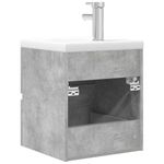 Casa si Gradina - Mobilier - Seturi de mobilier - Seturi baie - Set mobilier de baie, 2 piese, gri beton, lemn compozit - Infinity.ro