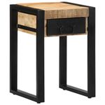 Casa si Gradina - Mobilier - Mese si birouri - Mese living - Masa laterala, 35x35x50 cm, lemn masiv de mango nefinisat - Infinity.ro