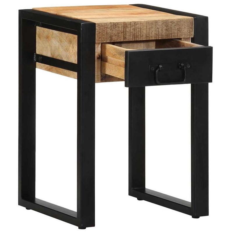 Casa si Gradina - Mobilier - Mese si birouri - Mese living - Masa laterala, 35x35x50 cm, lemn masiv de mango nefinisat - Infinity.ro