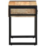 Casa si Gradina - Mobilier - Mese si birouri - Mese living - Masa laterala, 35x35x50 cm, lemn masiv de mango nefinisat - Infinity.ro