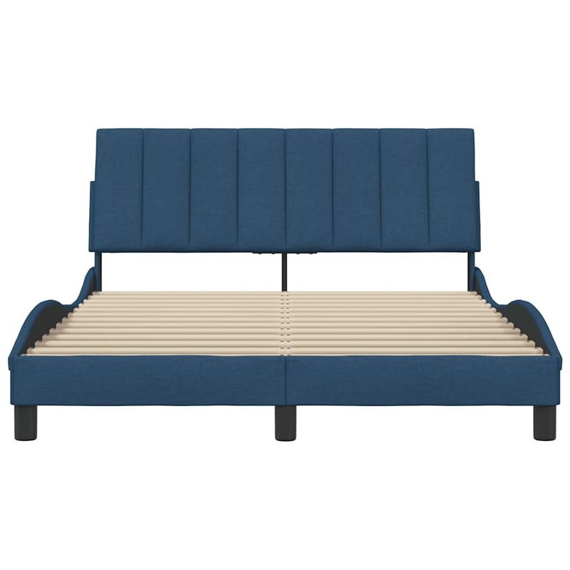 Casa si Gradina - Mobilier - Paturi si accesorii - Paturi - Cadru de pat fara saltea tesatura albastra 120x200 cm - Infinity.ro
