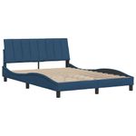 Casa si Gradina - Mobilier - Paturi si accesorii - Paturi - Cadru de pat fara saltea tesatura albastra 120x200 cm - Infinity.ro