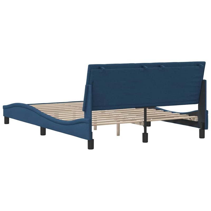 Casa si Gradina - Mobilier - Paturi si accesorii - Paturi - Cadru de pat fara saltea tesatura albastra 120x200 cm - Infinity.ro