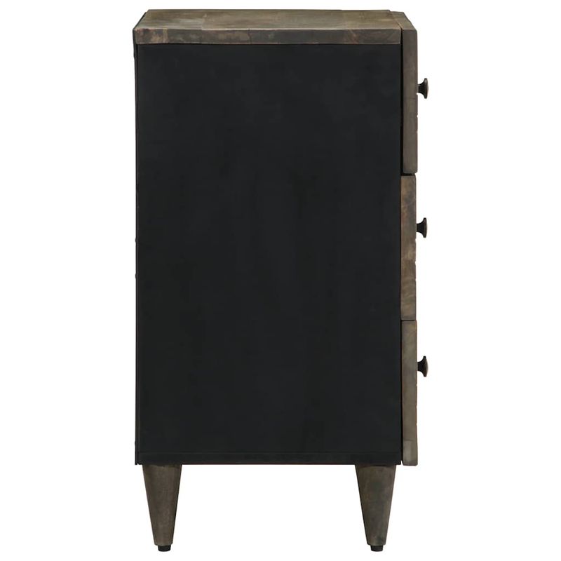 Casa si Gradina - Mobilier - Comode si corpuri - Noptiere - Noptiera gri deschis 50x33x60 cm lemn masiv de mango - Infinity.ro