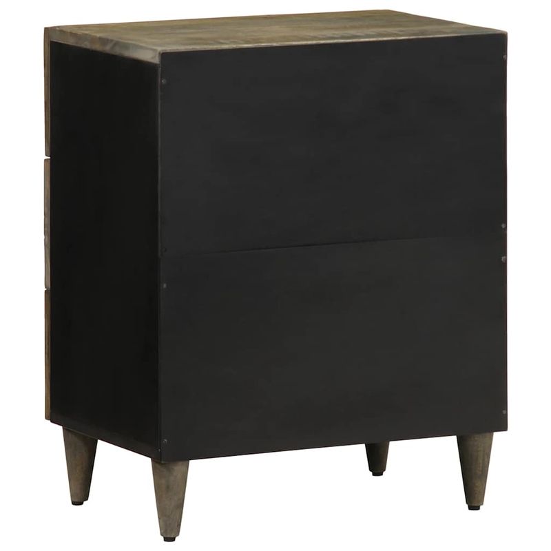 Casa si Gradina - Mobilier - Comode si corpuri - Noptiere - Noptiera gri deschis 50x33x60 cm lemn masiv de mango - Infinity.ro