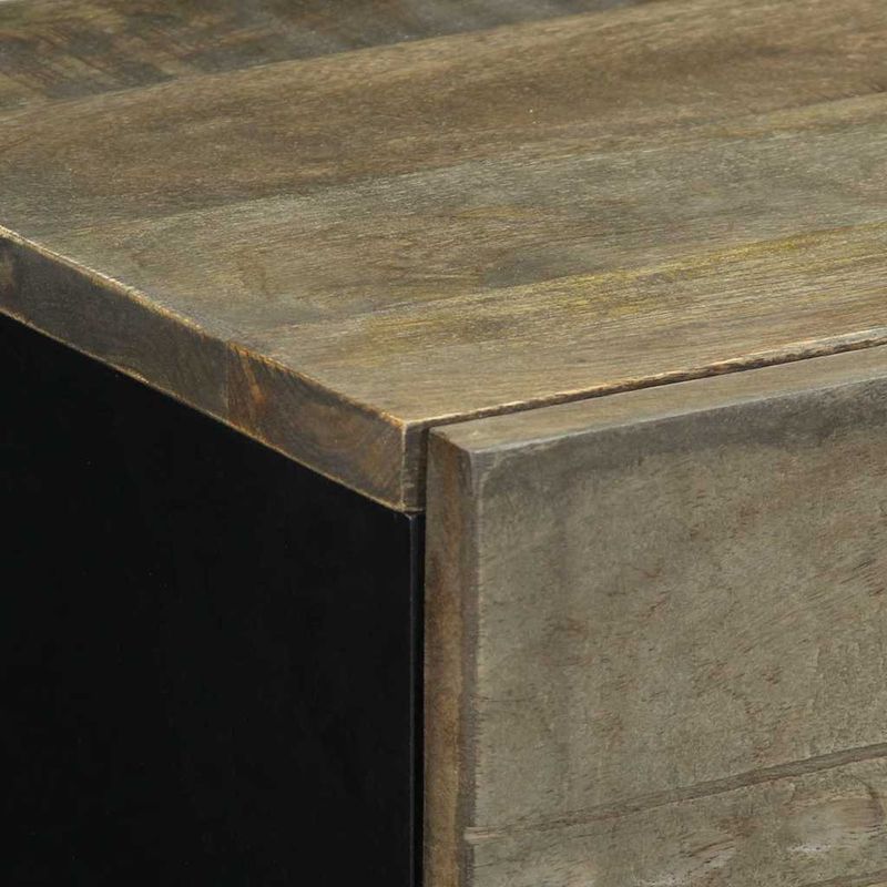 Casa si Gradina - Mobilier - Comode si corpuri - Noptiere - Noptiera gri deschis 50x33x60 cm lemn masiv de mango - Infinity.ro