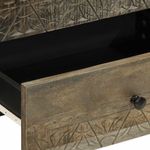 Casa si Gradina - Mobilier - Comode si corpuri - Noptiere - Noptiera gri deschis 50x33x60 cm lemn masiv de mango - Infinity.ro