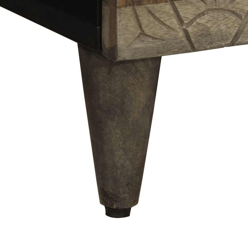 Casa si Gradina - Mobilier - Comode si corpuri - Noptiere - Noptiera gri deschis 50x33x60 cm lemn masiv de mango - Infinity.ro