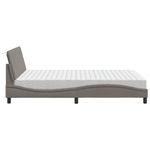 Casa si Gradina - Mobilier - Paturi si accesorii - Paturi - Pat cu saltea, gri taupe, 140x200 cm, textil - Infinity.ro