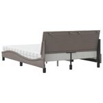 Casa si Gradina - Mobilier - Paturi si accesorii - Paturi - Pat cu saltea, gri taupe, 140x200 cm, textil - Infinity.ro