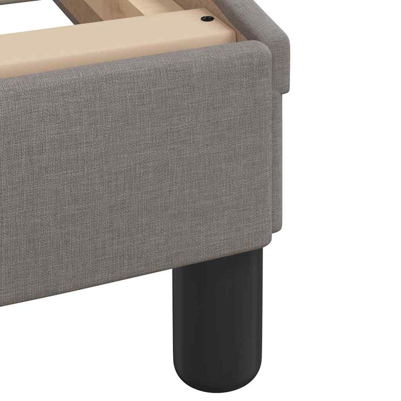 Casa si Gradina - Mobilier - Paturi si accesorii - Paturi - Pat cu saltea, gri taupe, 140x200 cm, textil - Infinity.ro