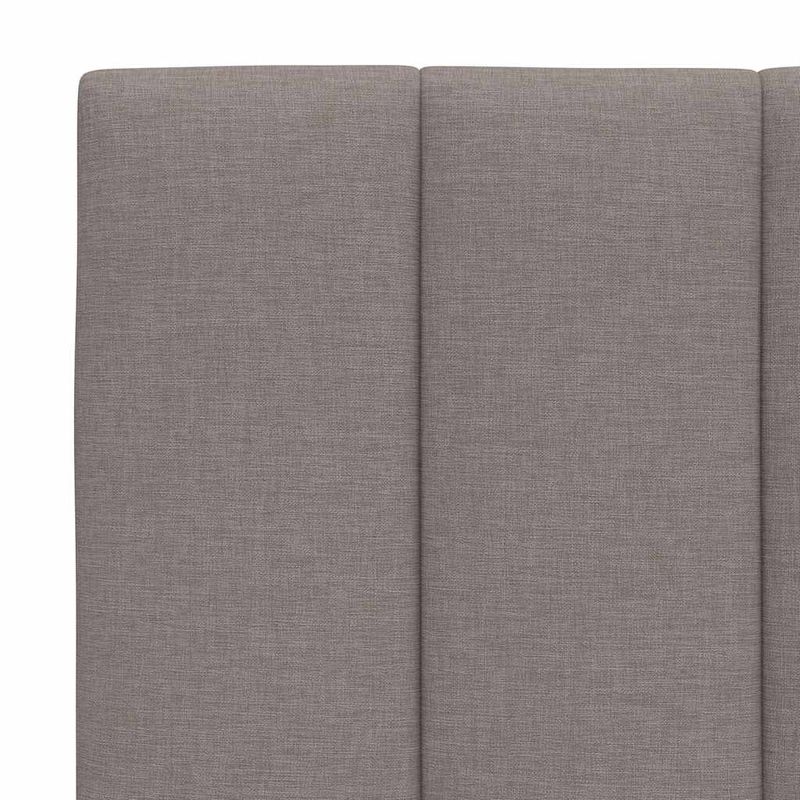 Casa si Gradina - Mobilier - Paturi si accesorii - Paturi - Pat cu saltea, gri taupe, 140x200 cm, textil - Infinity.ro