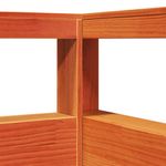Casa si Gradina - Mobilier - Paturi si accesorii - Paturi - Pat cu biblioteca fara saltea maro 140x190 cm lemn masiv de pin - Infinity.ro