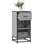 Casa si Gradina - Mobilier - Comode si corpuri - Comode - Dulap, gri sonoma, 35,5x35x76 cm, lemn prelucrat si metal - Infinity.ro