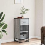 Casa si Gradina - Mobilier - Comode si corpuri - Comode - Dulap, gri sonoma, 35,5x35x76 cm, lemn prelucrat si metal - Infinity.ro