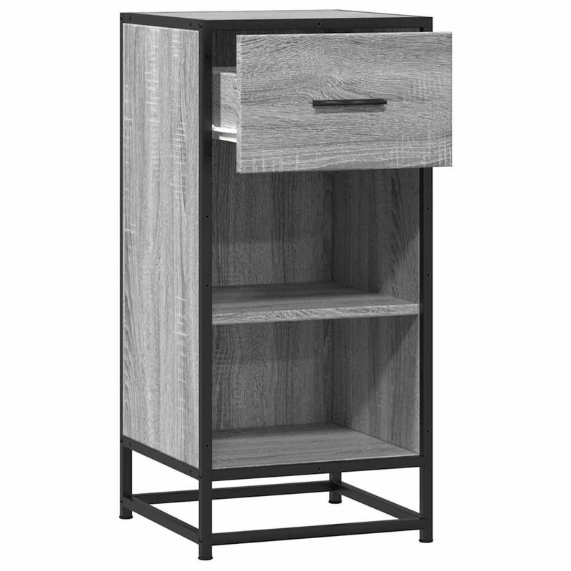 Casa si Gradina - Mobilier - Comode si corpuri - Comode - Dulap, gri sonoma, 35,5x35x76 cm, lemn prelucrat si metal - Infinity.ro