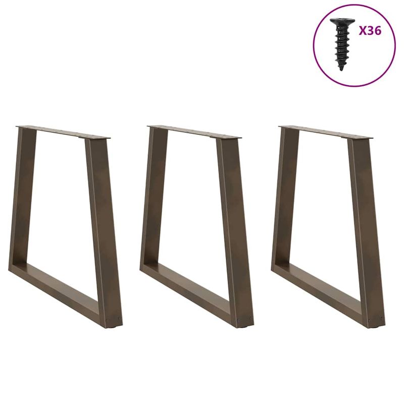 Casa si Gradina - Mobilier - Feronerie si accesorii mobila - Picioare pentru masa in forma de V 3 buc Otel natural Otel - Infinity.ro