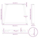 Casa si Gradina - Mobilier - Feronerie si accesorii mobila - Picioare pentru masa in forma de V 3 buc Otel natural Otel - Infinity.ro