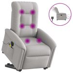 Ingrijire personala si Cosmetice - Sanatate si wellness - Articole wellness - Fotolii de masaj - Scaun electric pentru masaj picioare in picioare stofa gri nor - Infinity.ro