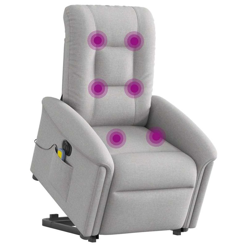 Ingrijire personala si Cosmetice - Sanatate si wellness - Articole wellness - Fotolii de masaj - Scaun electric pentru masaj picioare in picioare stofa gri nor - Infinity.ro