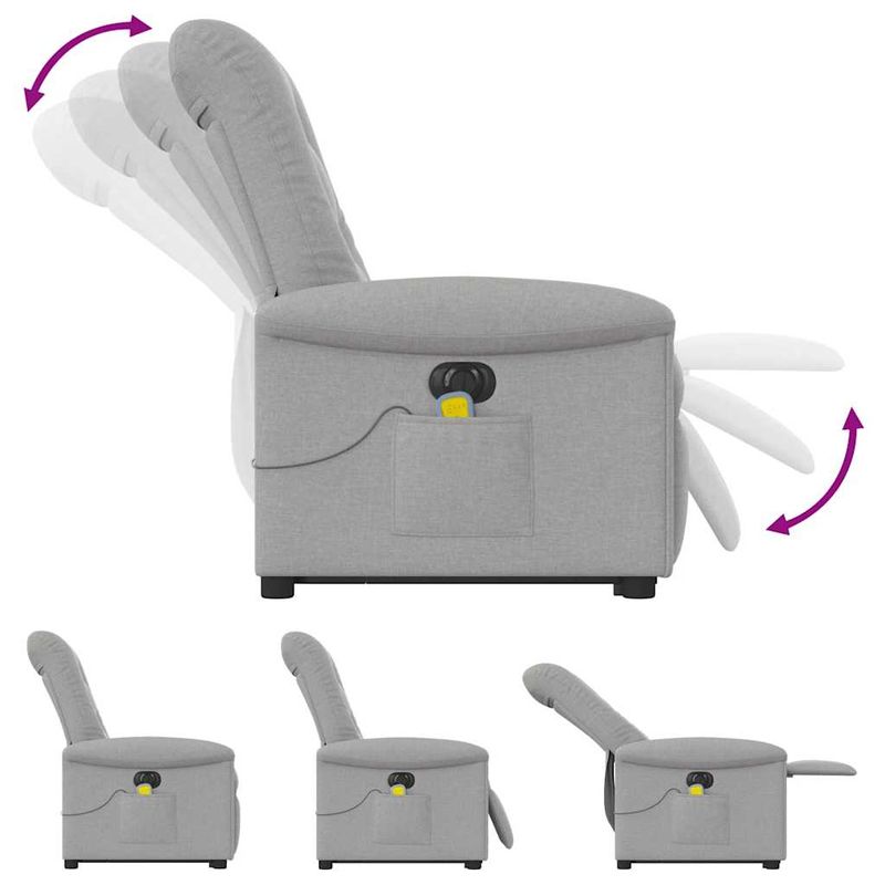 Ingrijire personala si Cosmetice - Sanatate si wellness - Articole wellness - Fotolii de masaj - Scaun electric pentru masaj picioare in picioare stofa gri nor - Infinity.ro