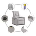 Ingrijire personala si Cosmetice - Sanatate si wellness - Articole wellness - Fotolii de masaj - Scaun electric pentru masaj picioare in picioare stofa gri nor - Infinity.ro