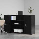 Casa si Gradina - Mobilier - Mese si birouri - Birouri - Birou de receptie Stejar negru 180x50x103,5 cm Lemn prelucrat - Infinity.ro