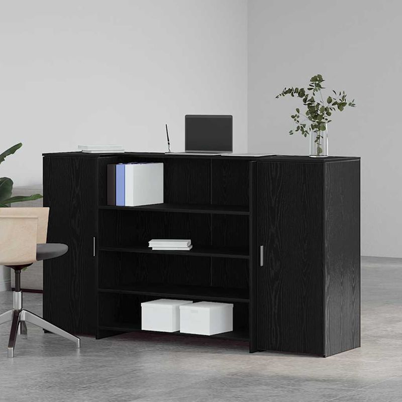 Casa si Gradina - Mobilier - Mese si birouri - Birouri - Birou de receptie Stejar negru 180x50x103,5 cm Lemn prelucrat - Infinity.ro