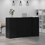 Casa si Gradina - Mobilier - Mese si birouri - Birouri - Birou de receptie Stejar negru 180x50x103,5 cm Lemn prelucrat - Infinity.ro
